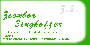 zsombor singhoffer business card